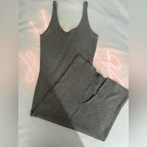 Pull&Bear Gray Sleeveless Jumpsuit